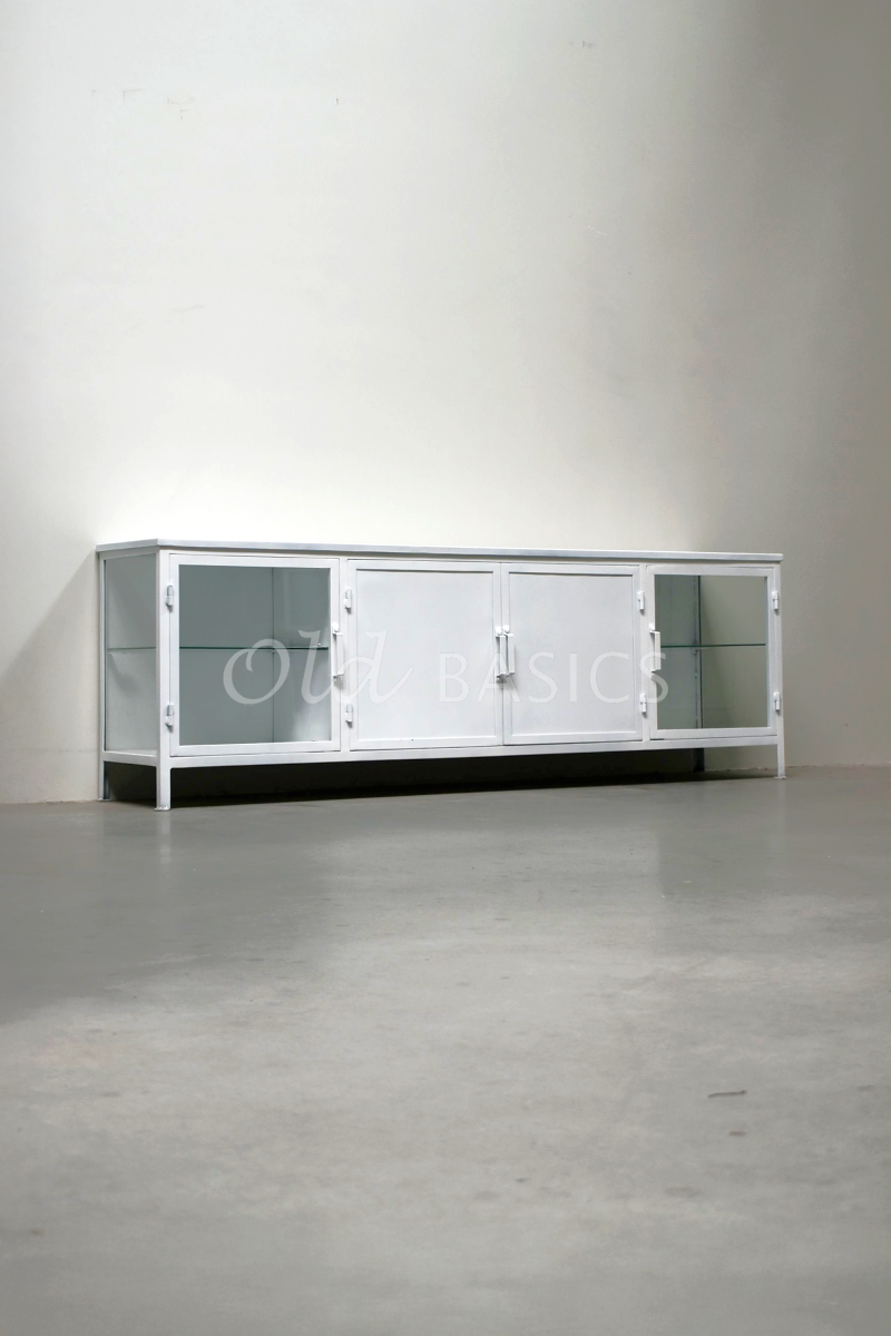 Dressoir Lounge Blanc, wit, materiaal staal